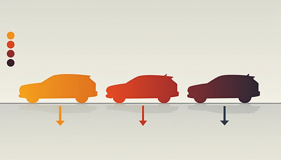 Three SUV silhouettes with color-coded amber and red outlines indicating varying levels of safety concern under updated 2026 IIHS crash test standards