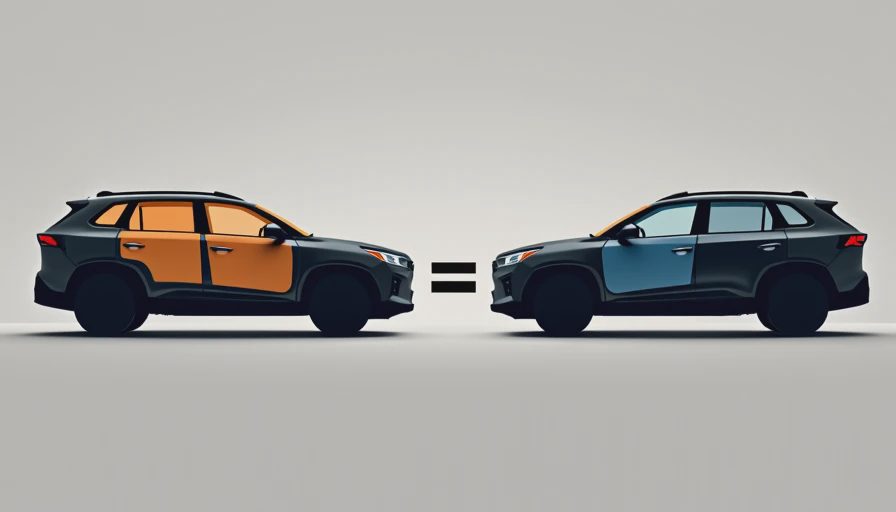 Kia Telluride vs Toyota Grand Highlander cargo space comparison — DriveByNumbers Cutaway infographic comparing Kia Telluride and Toyota Grand Highlander interior cargo space behind third row and maximum cargo capacity with highlighted third-row access and proportional measurement bars for three-row SUV family buyers