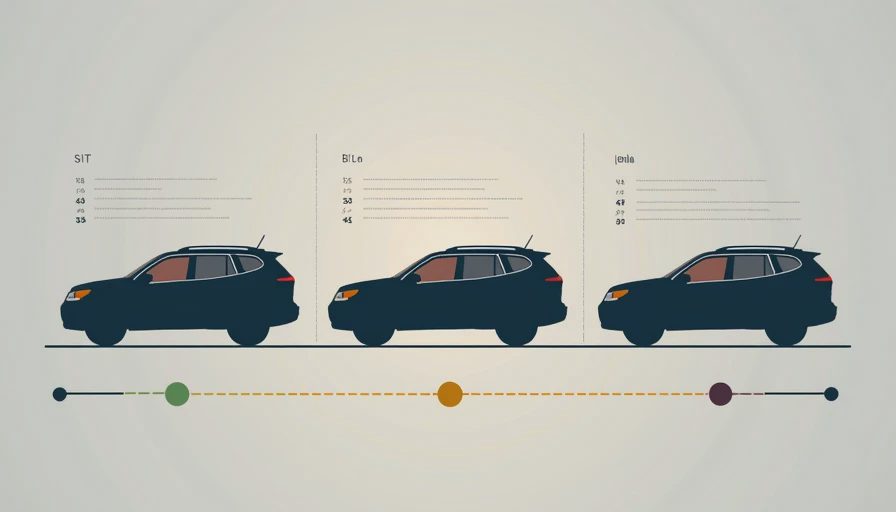 SUVs requiring closer safety scrutiny under 2026 IIHS standards — DriveByNumbers Three SUV silhouettes with color-coded warning indicators showing varying levels of safety concern under updated IIHS crash test standards with amber and red accents distinguishing vehicles requiring closer inspection by family SUV buyers